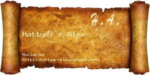 Hattyár Alex névjegykártya